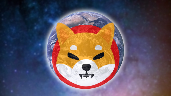 The Shiba Inu Logo displayed over the earth, in an article about the SHIB Roadmap.