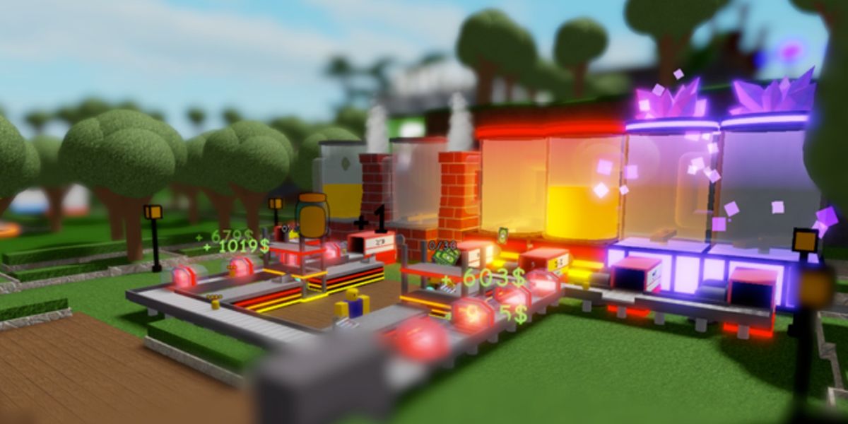 Image of a Roblox factory in Blending Simulator 2.