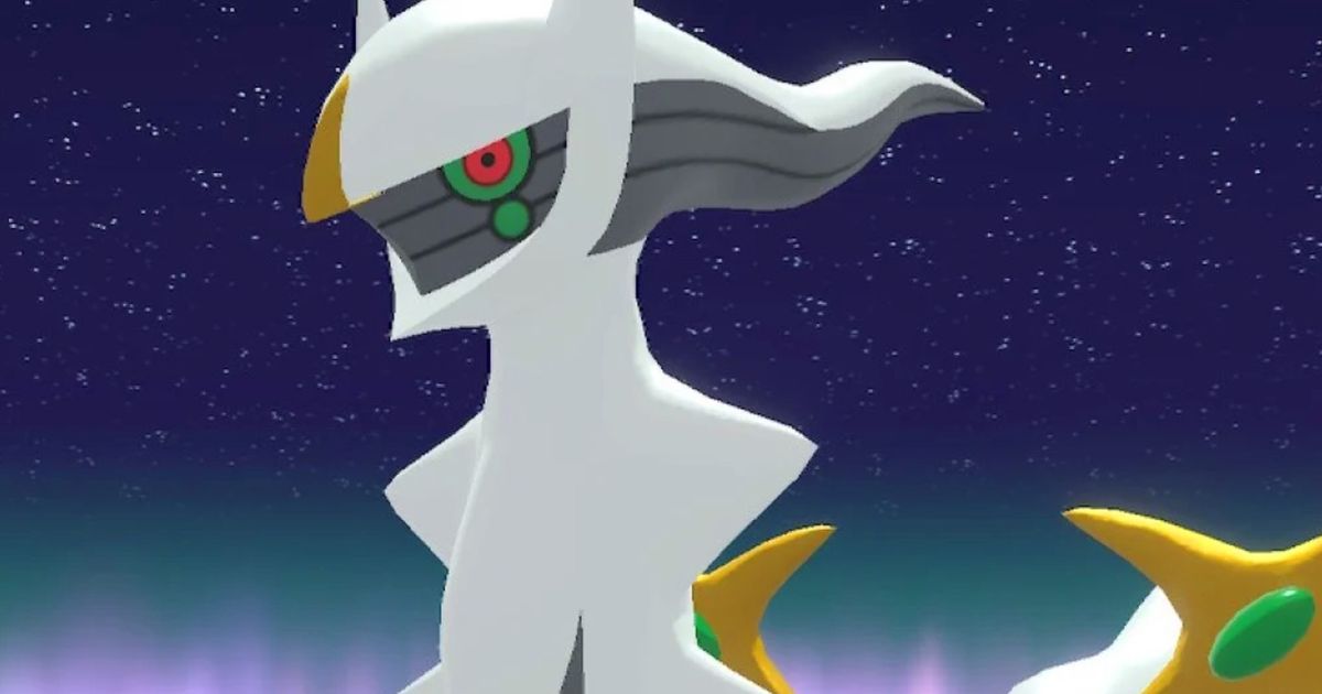 A profile shot of the legendary Pokémon Arceus 