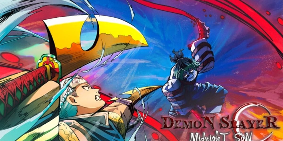 The promotional image of the Roblox game, Demon Slayer Midnight Sun. 