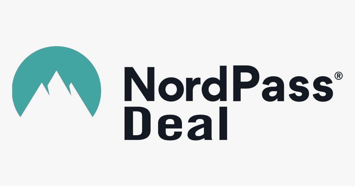 NordPass logo in black and turquoise with "Deal" branding below it.