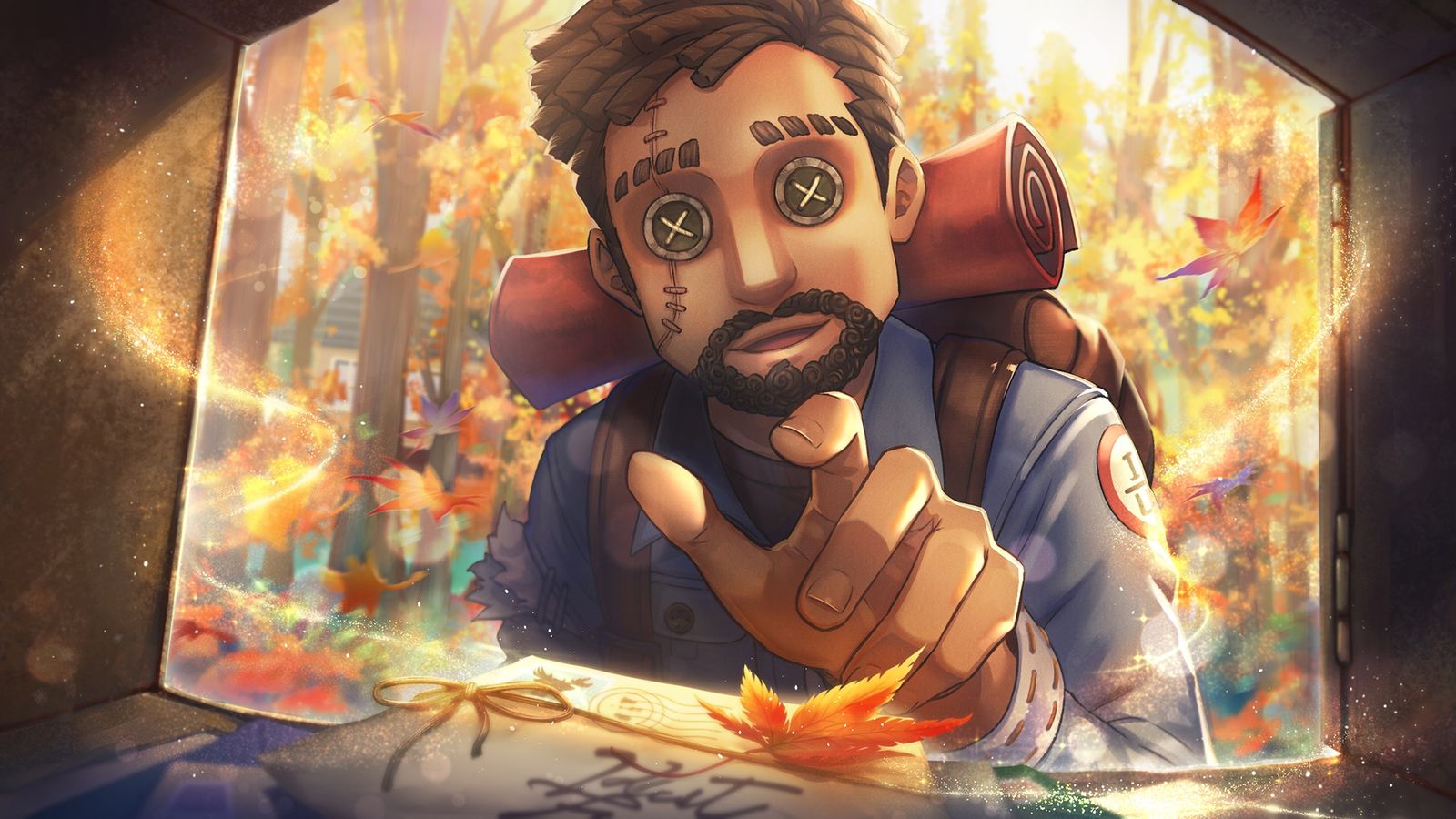 Artwork from Identity V, showing a survivor hunting for a letter