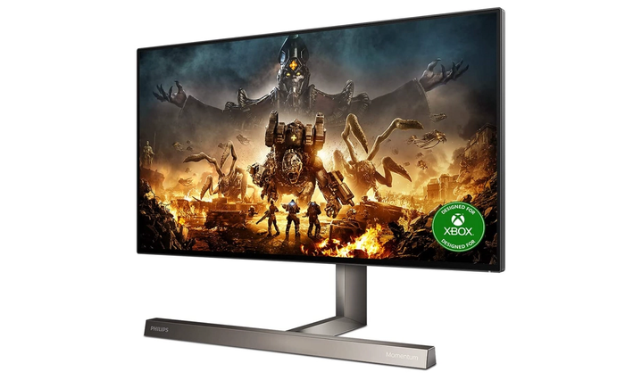 best monitor for xbox series x, product image of a silver gaming monitor