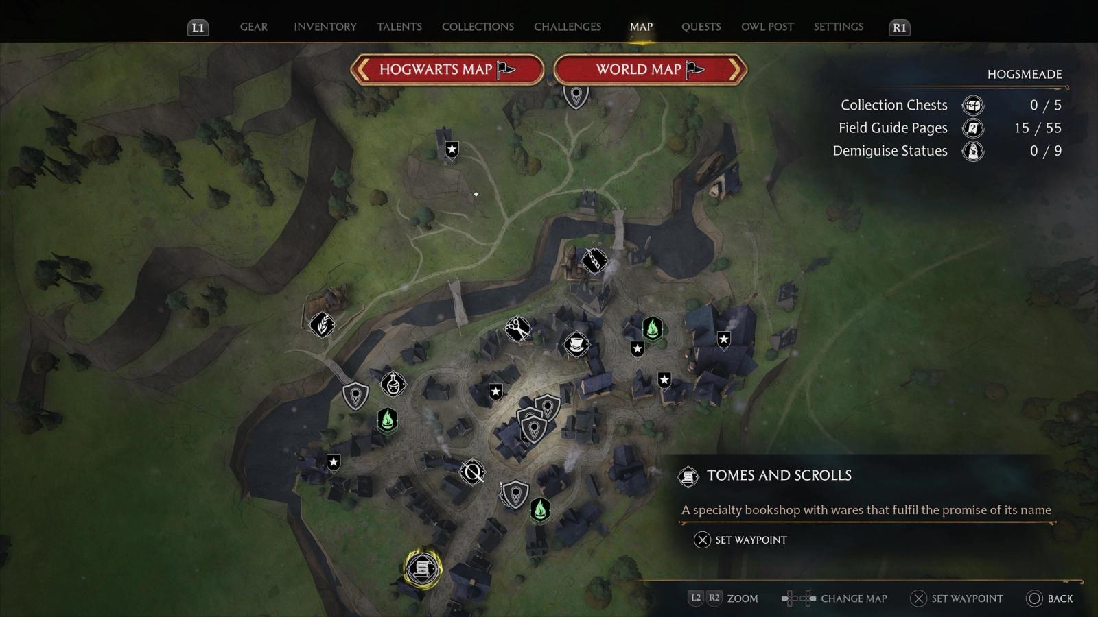 tomes and scrolls location in Hogwarts Legacy