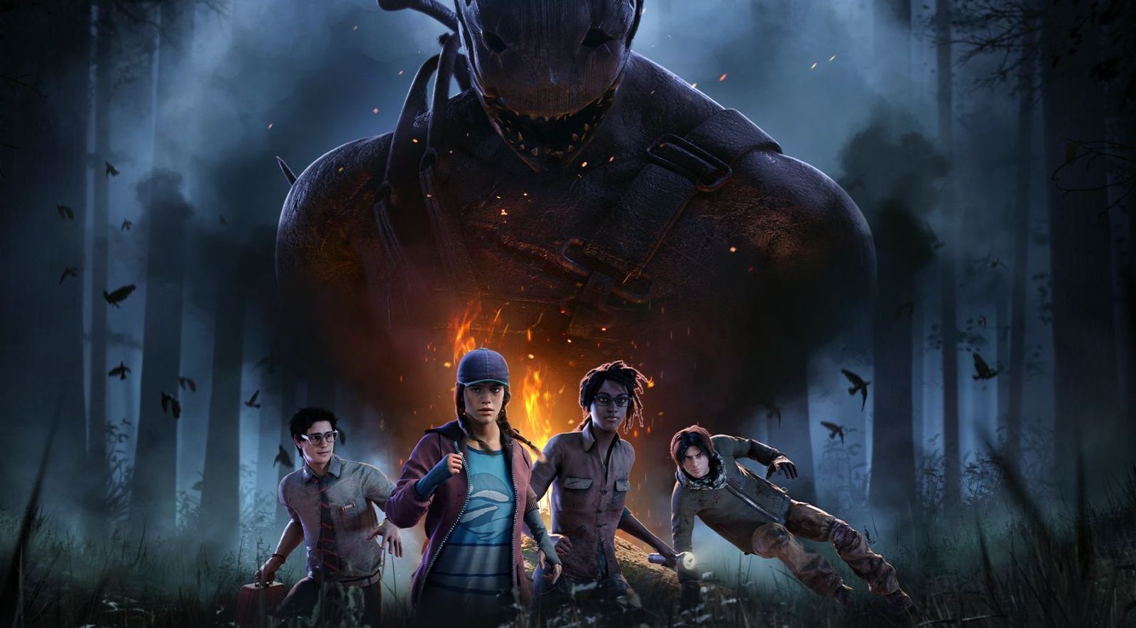 The Trapper from Dead By Daylight behind survivors