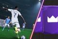 EA Sports FC 24 Vincius Jr taking shot and purple Prime Gaming pack on black background