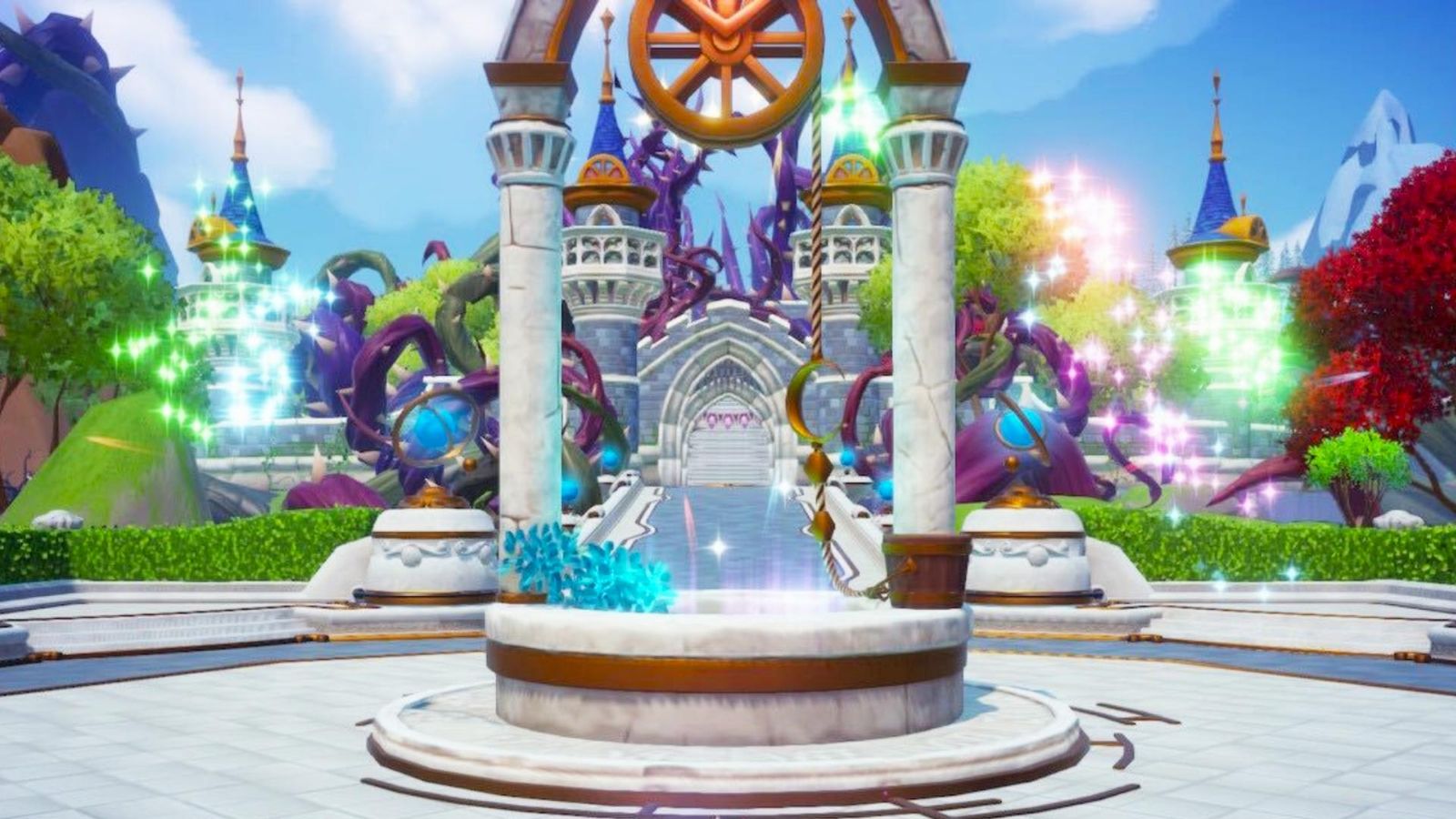 Close up of a Wishing Well in Disney Dreamlight Valley