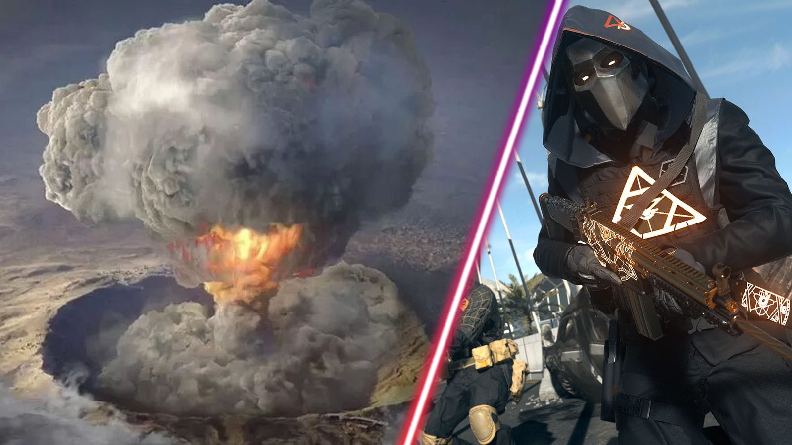 call of duty warzone nuke side by side with operator