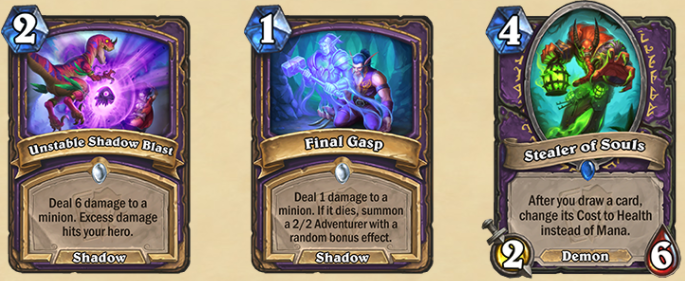 The new Warlock cards.