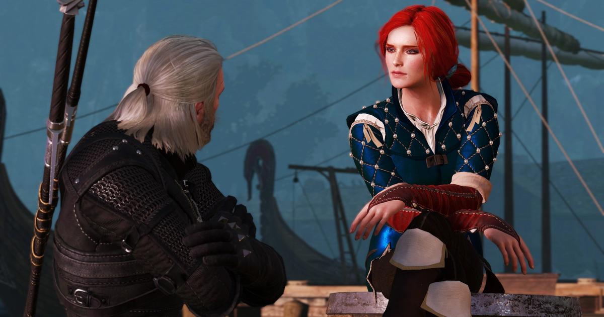 A screenshot of Triss in The Witcher 3.