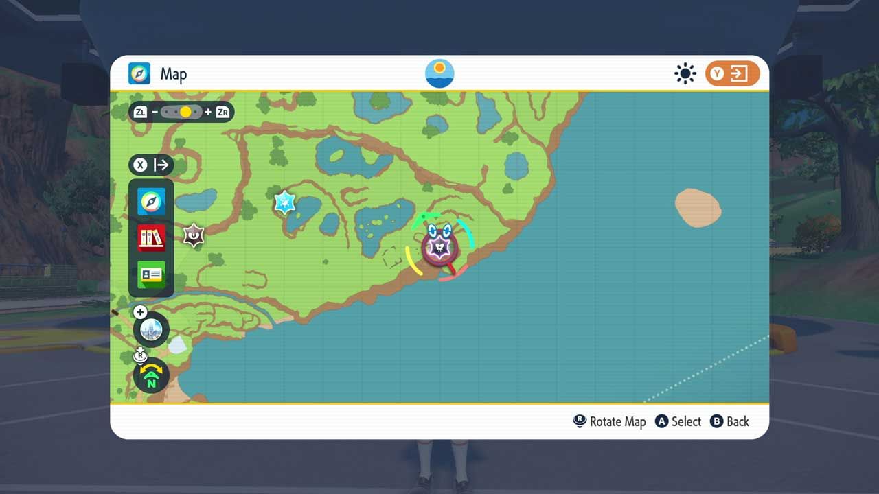 The map in Pokemon Scarlet and Violet.