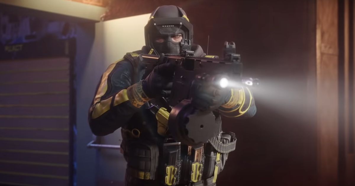 An Operator in Rainbow Six Extraction.