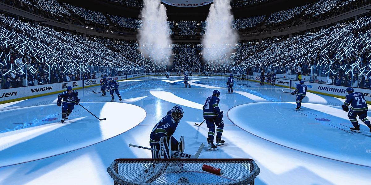 Image of the goal in NHL 2K23.