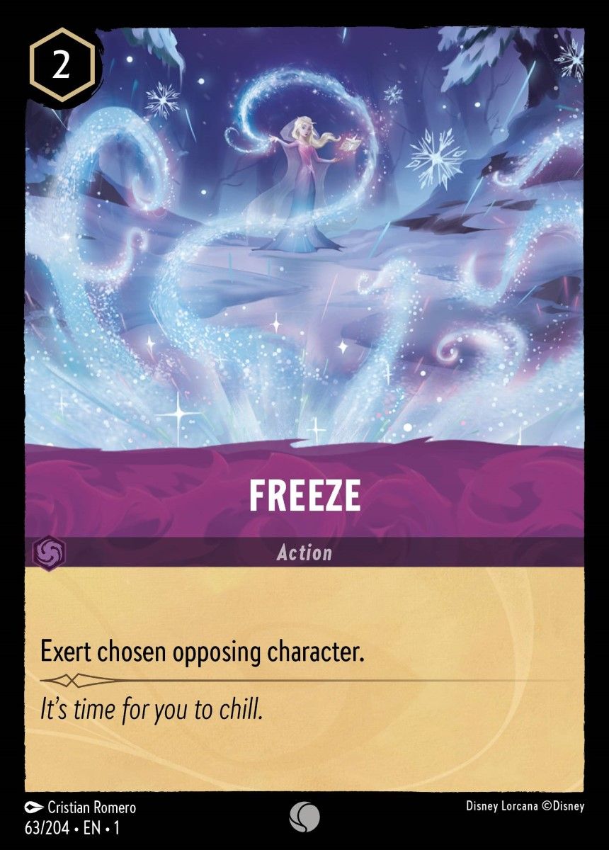 Freeze, an item card from Disney Lorcana: The First Chapter.