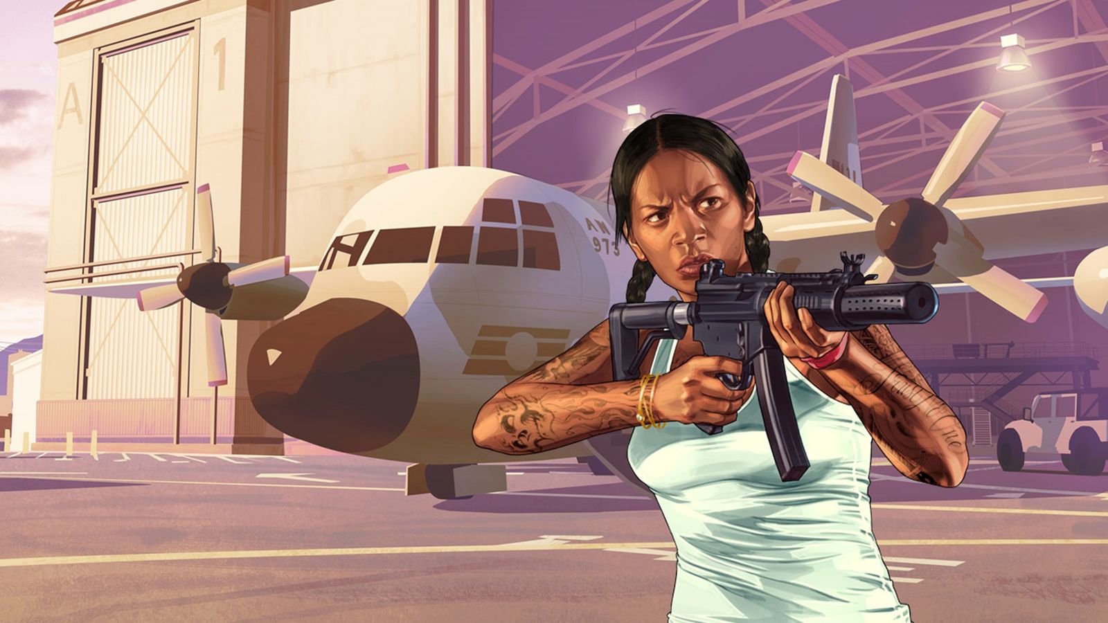 GTA Online best heist for fast cash - girl with rifle