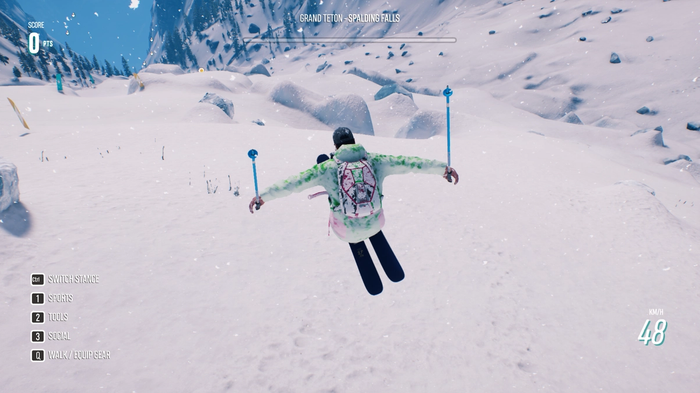 A player using Skis