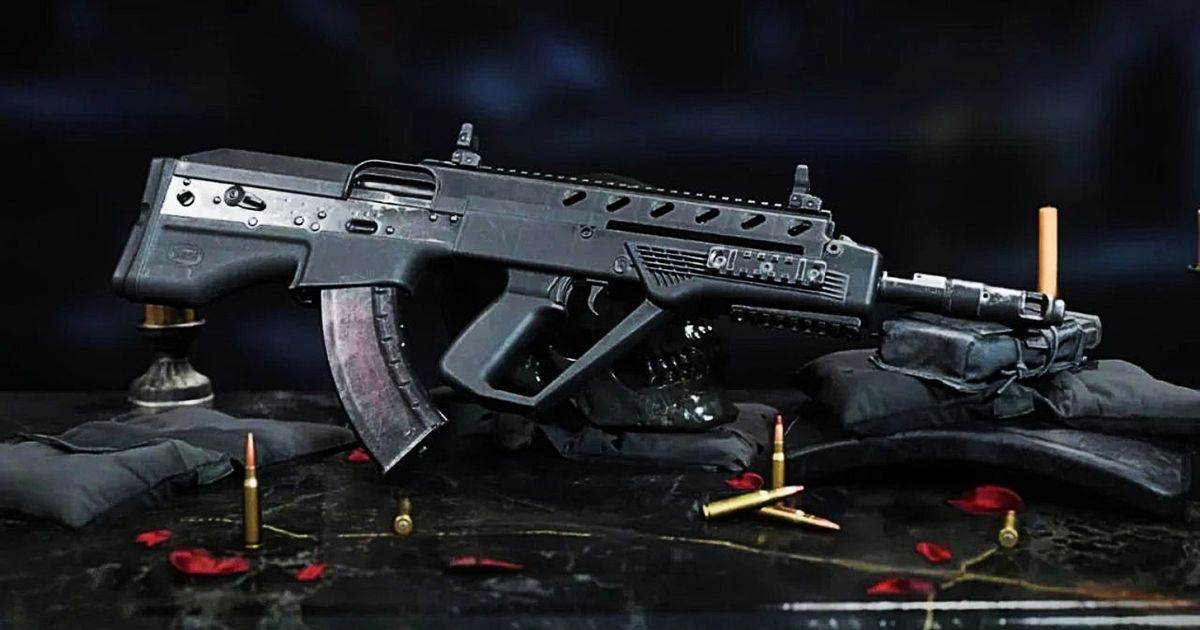 Modern Warfare 2 - inspected TR-76 Geist assault rifle surrounded by bullets