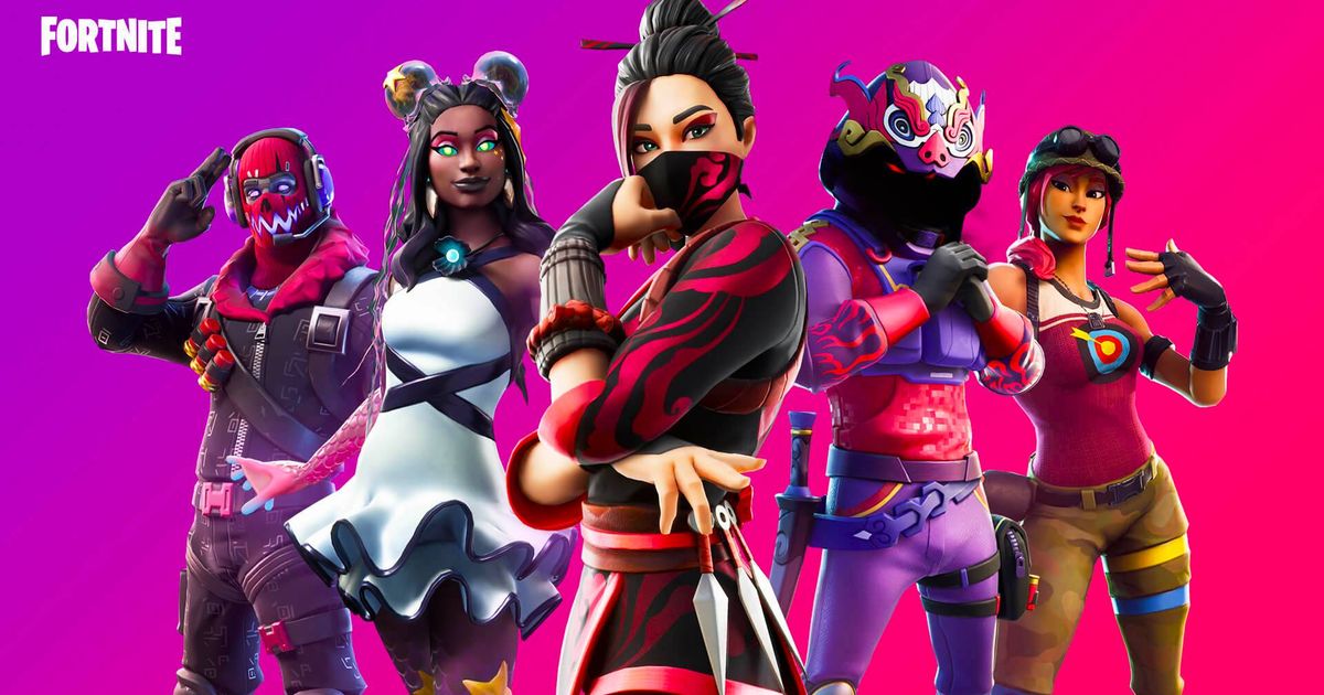 Fortnite characters standing together