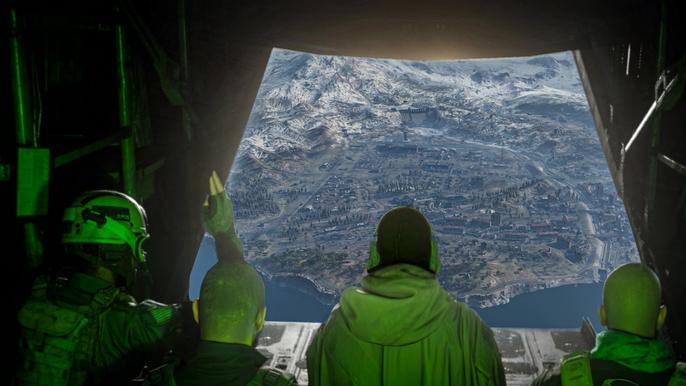 Image showing Warzone players overlooking map