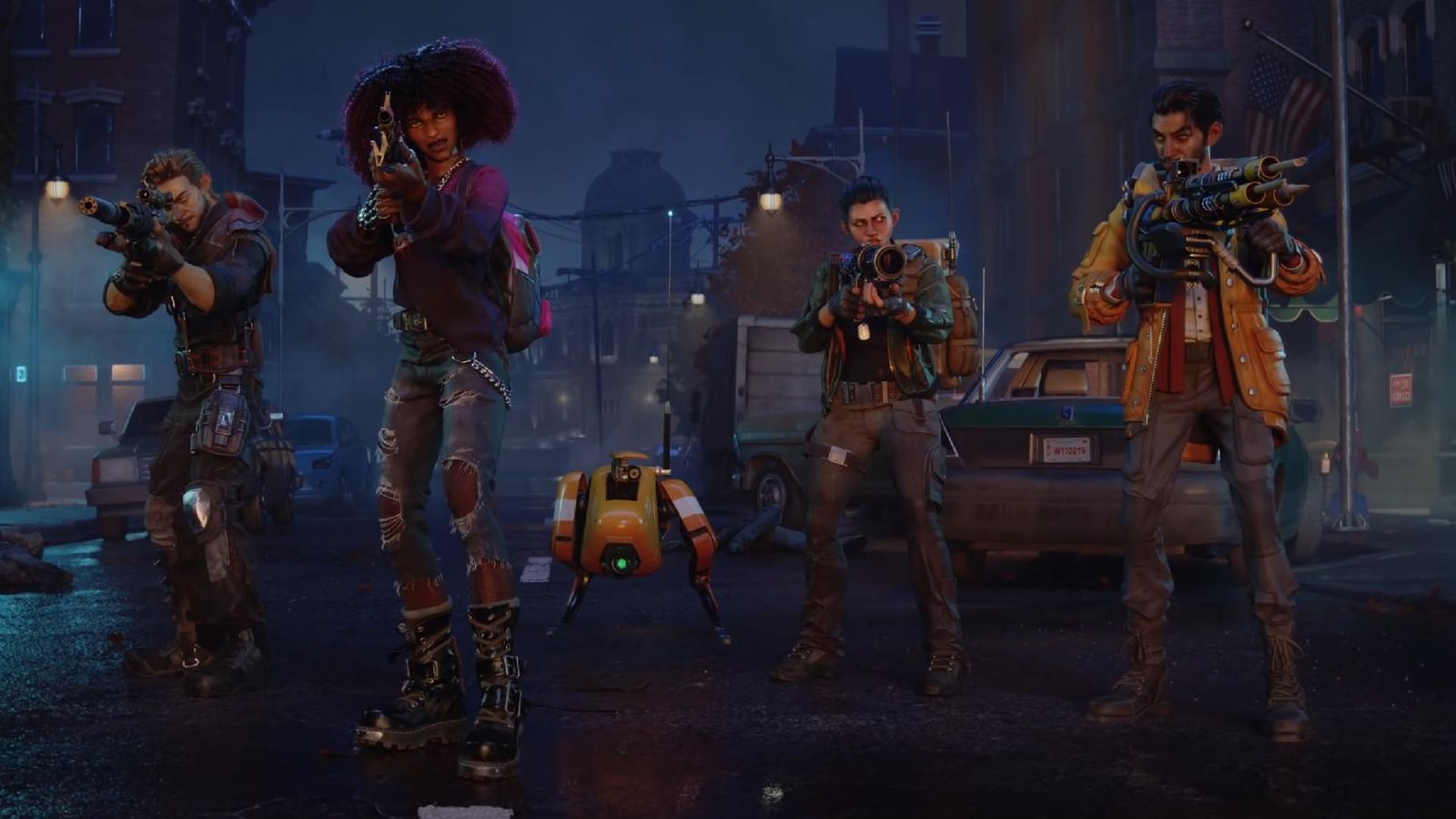 An image of the four playable characters in Redfall.