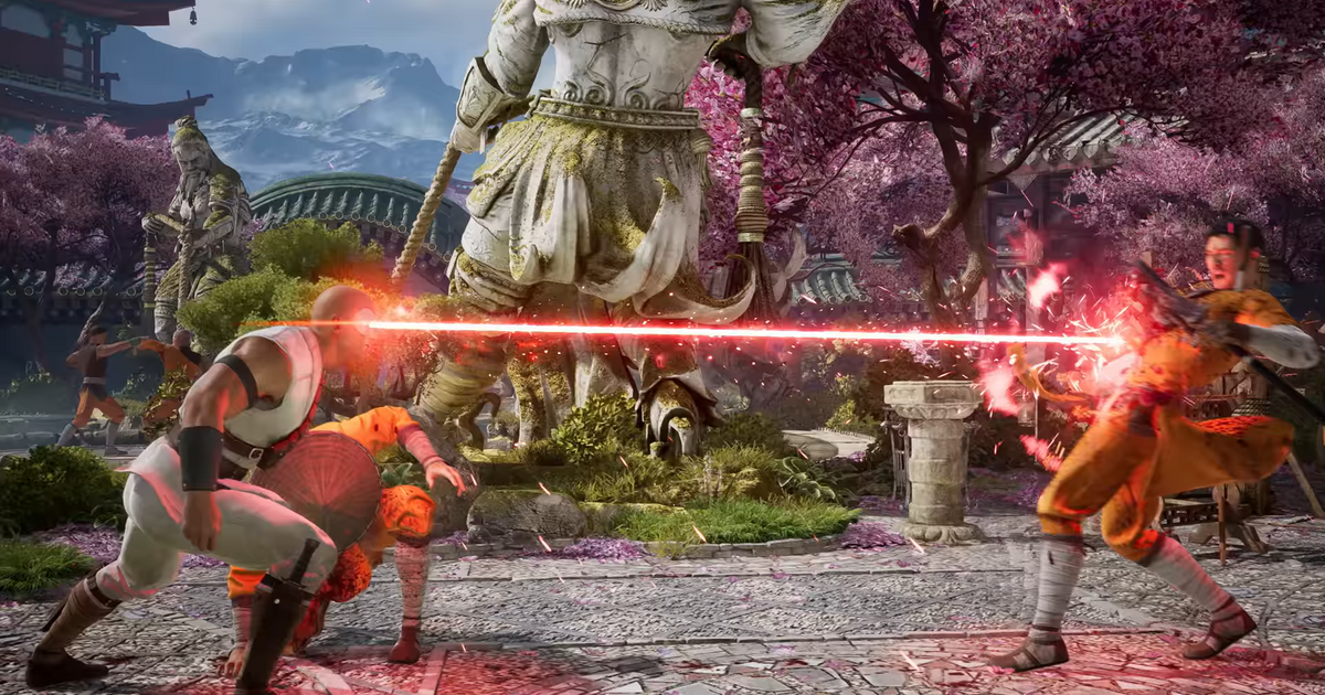 Mortal Kombat 1 Kameo fighter performing combo breaker laser attack