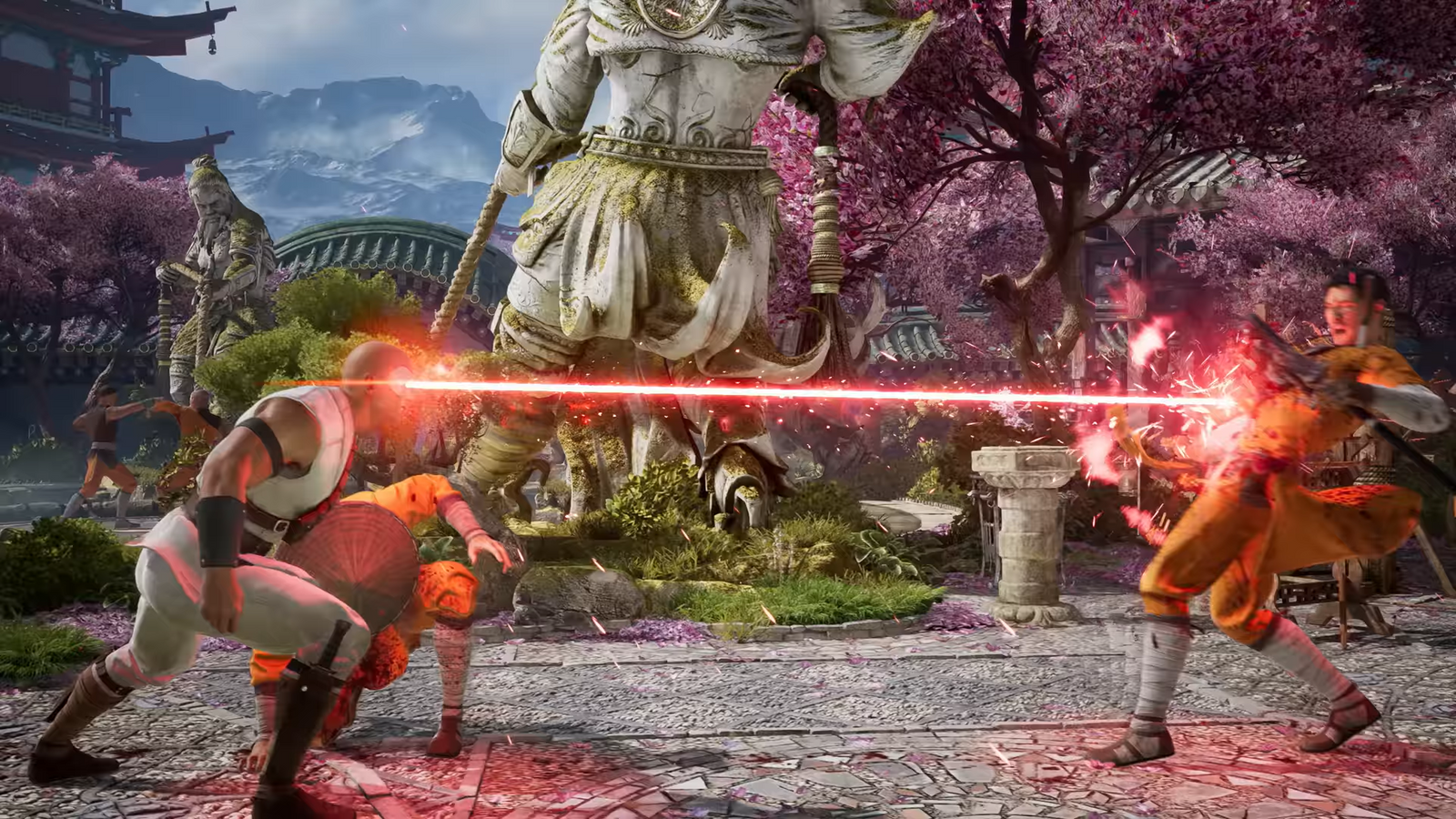 Mortal Kombat 1 Kameo fighter performing combo breaker laser attack