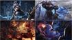 League of Legends champions on different backgrounds