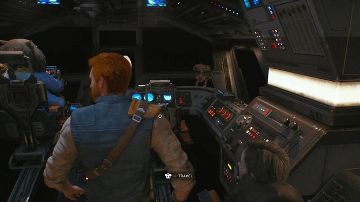 Cal Kestis and other characters are on the Mantis in Star Wars Jedi Survivor.