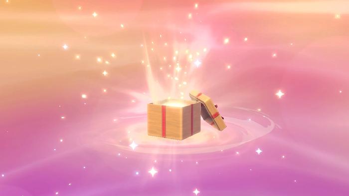 A player receiving a Mystery Gift in Pokémon Legends: Arceus.