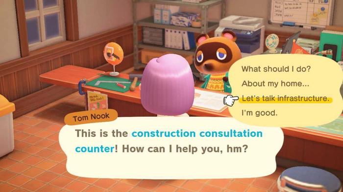 Animal Crossing New Horizons Construction Consultation Counter