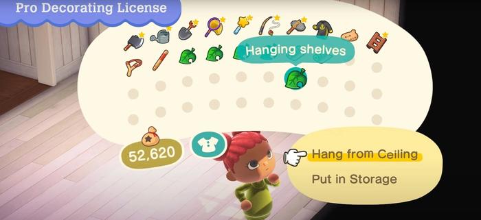 The Animal Crossings: New Horizons Pro Decorating License now allows players to hang lighting and decor from their ceiling.