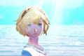 Persona 3 Reload - blonde woman with short hair looking at the camera, stood in front of the ocean