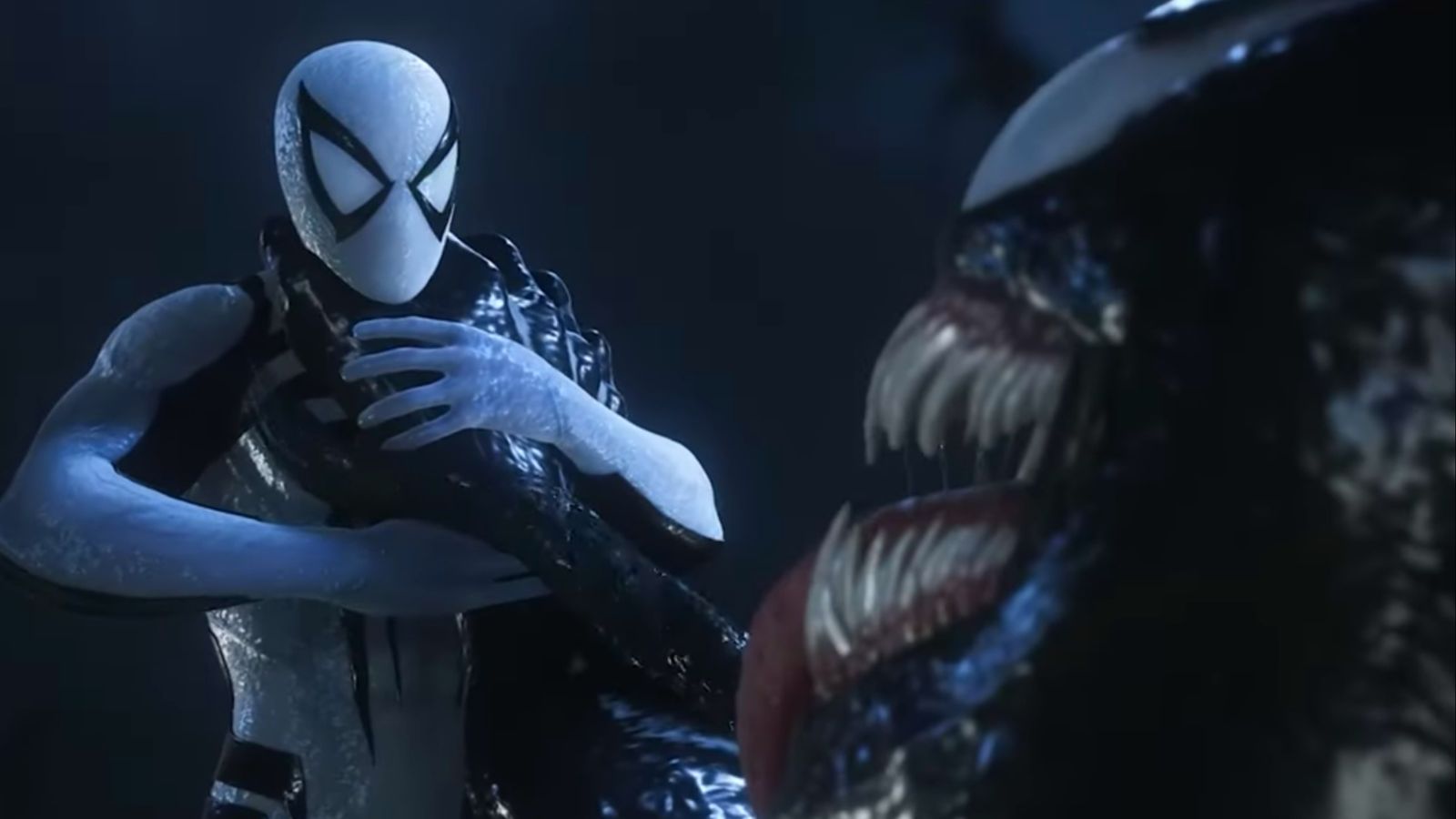 Venom holding Spider-Man by the neck in Spider-Man 2