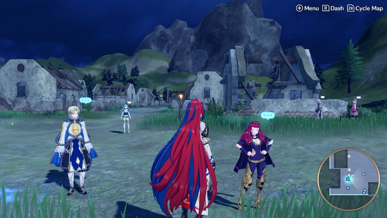 A battlefield with a party of characters in Fire Emblem Engage