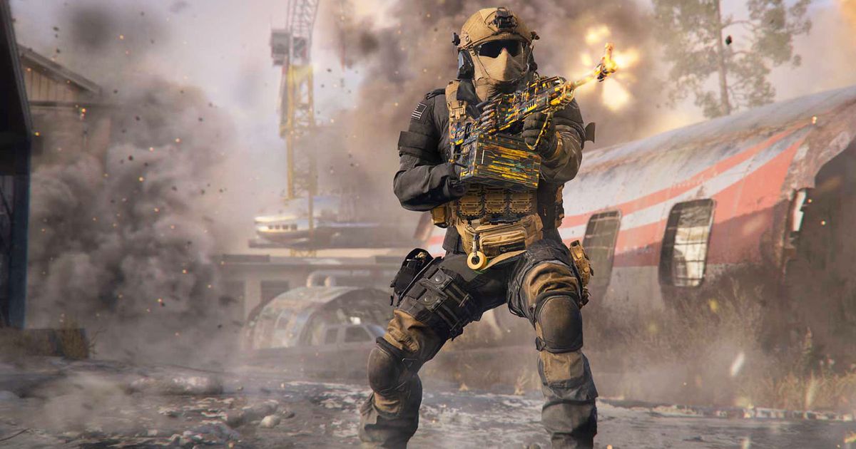 Modern Warfare 3 player firing LMG
