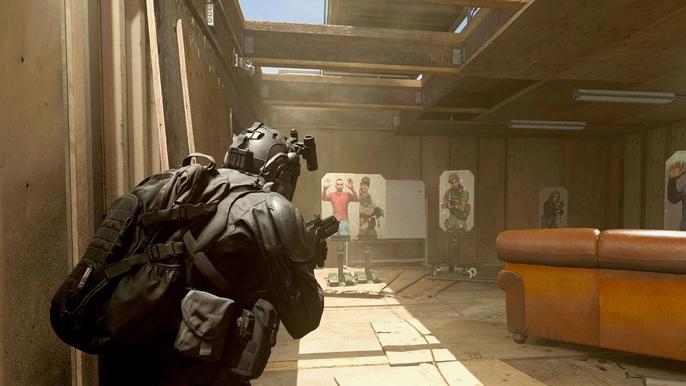 Image showing Modern Warfare player at firing range
