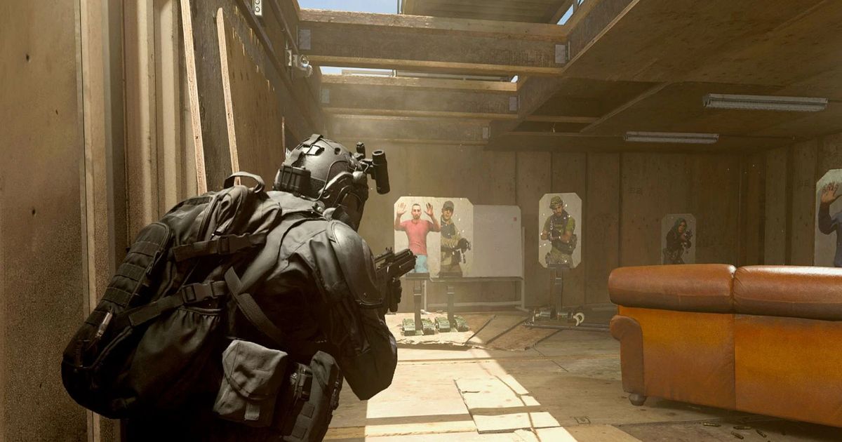 Image showing Modern Warfare player at firing range