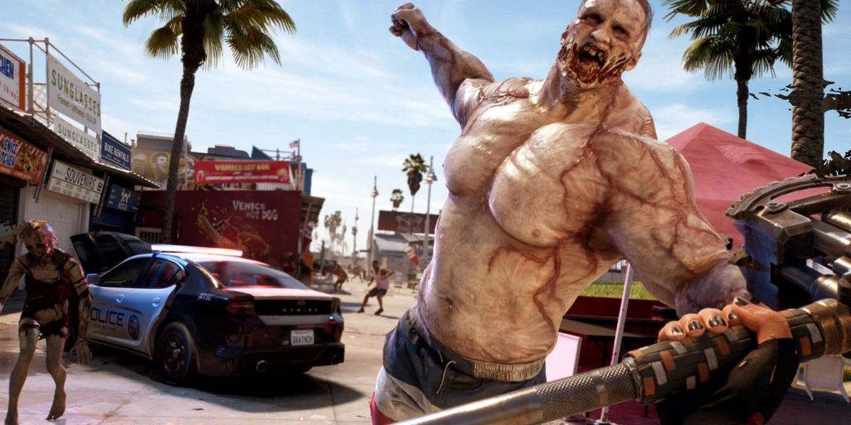 The player character fighting an enemy in Dead Island 2.