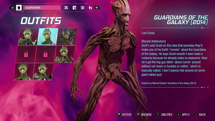 Guardians of the Galaxy Guardians of the Galaxy 2014 Outfit Groot