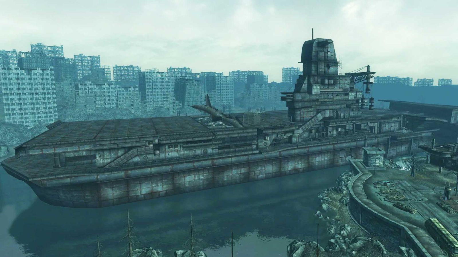Rivet City from Fallout 3, in at number 10 in the Top 10 worst video game cities to live in.