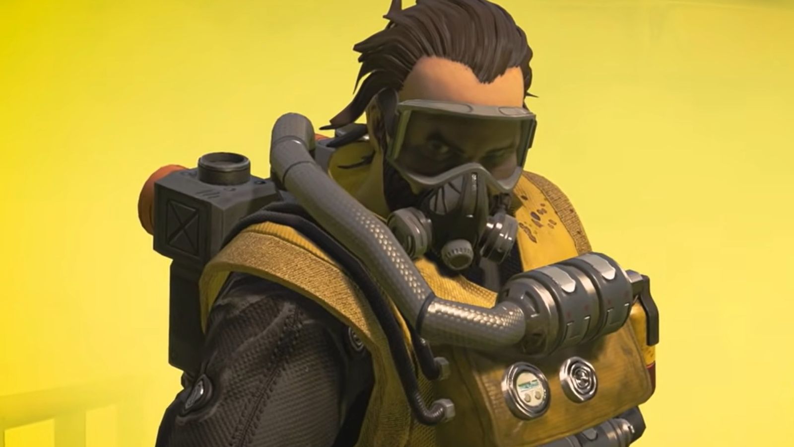 Apex Legends Caustic standing in his own Nox Gas