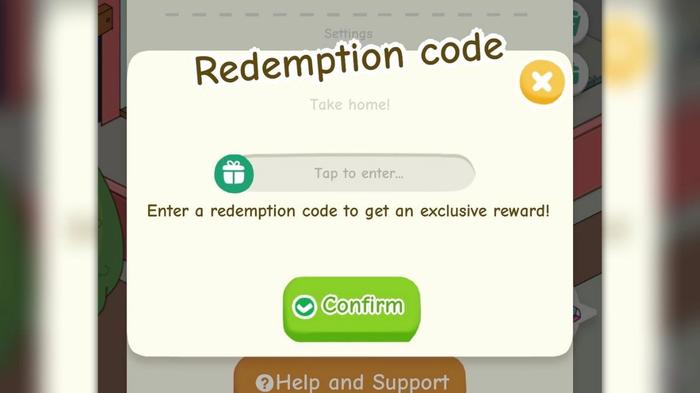 "Redemption code" box in Rent Please Landlord Sim