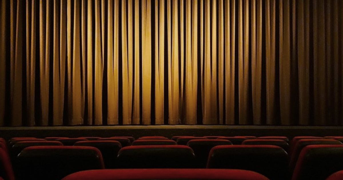 Movie theatre screen image.