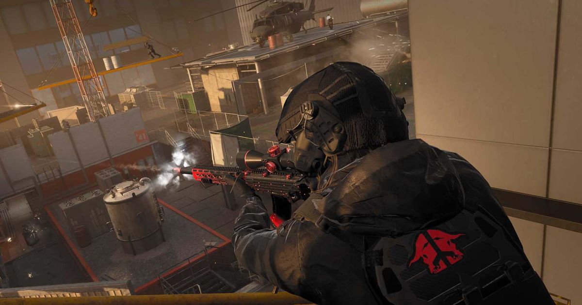 Modern Warfare 3 firing sniper rifle on Highrise map