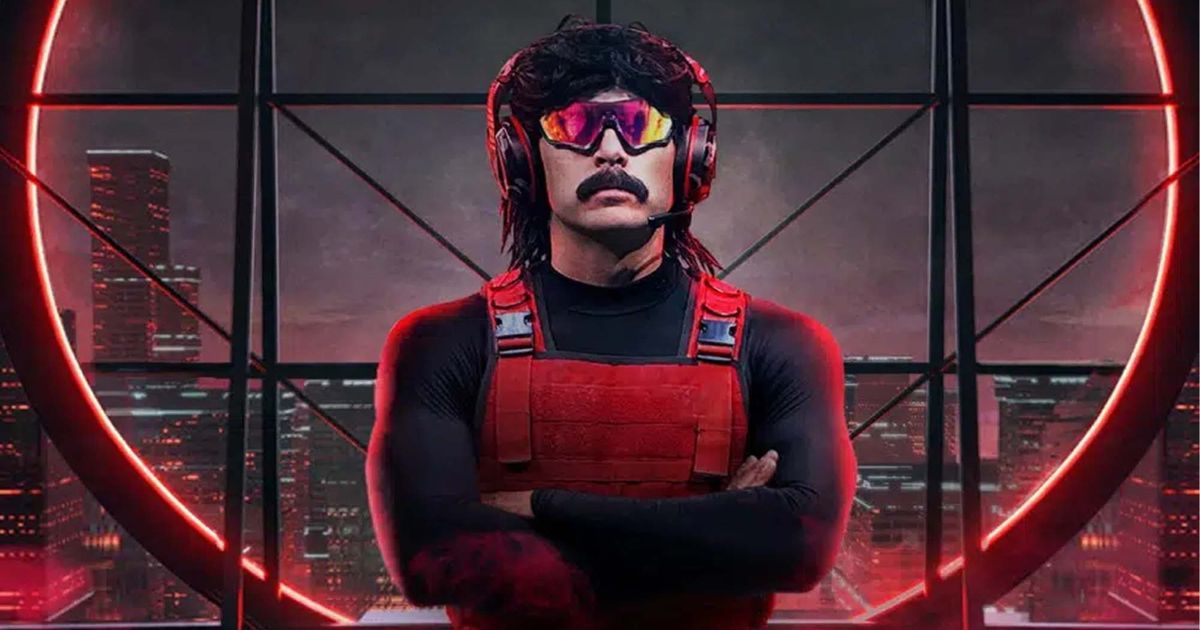 Image showing Dr Disrespect in front of dark window