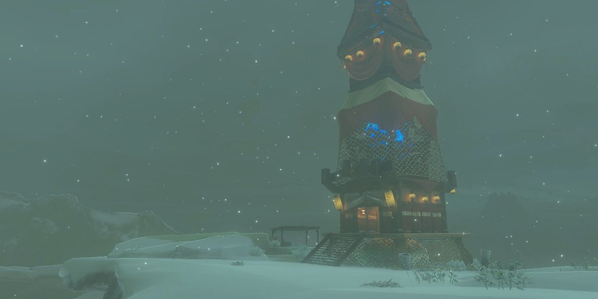 A screenshot of the Pikida Stonegrove Tower map in Zelda Tears of the Kingdom. 