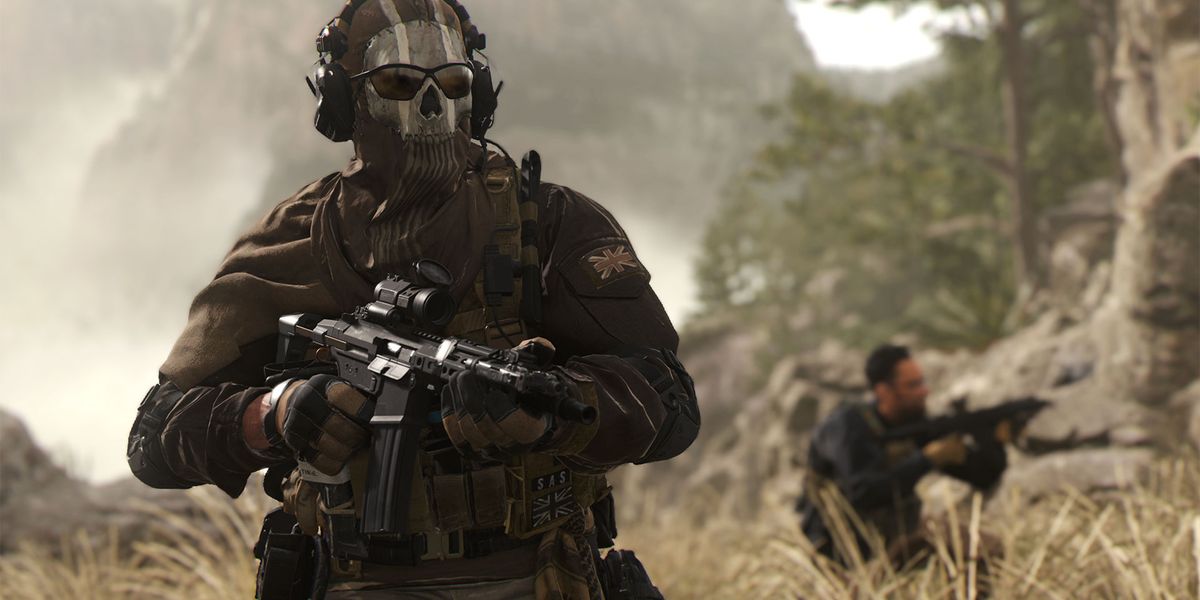 Image showing Ghost holding a gun in Modern Warfare 2