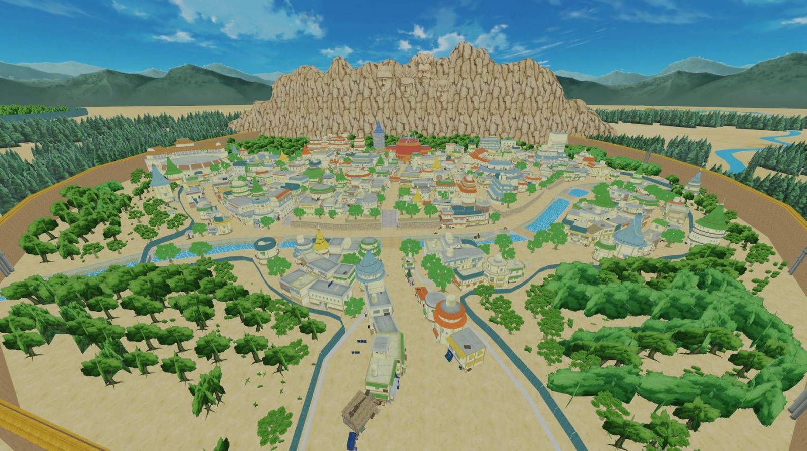 A wide view of a ninja village
