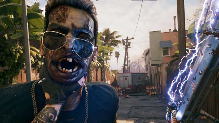 A zombie wearing sunglasses in Dead Island 2.