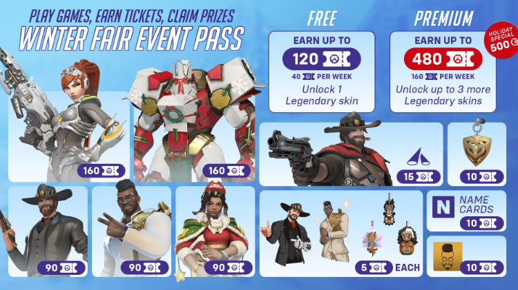 Overwatch 2 Winter Wonderland 2023 - All New Skins And Game Modes